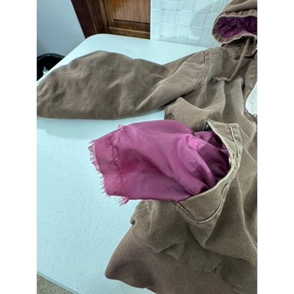 "Legendary" Womens Brown Zip CHore Coat Vintage Y2K SZ L Western Sherpa Lined - Picture 9 of 13